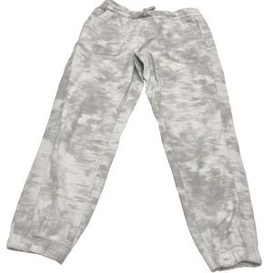 Athleta Pants Women Size 6 Farallon Grey White Printed Jogger Cotton‎ Spandex